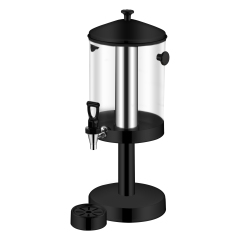 8L Gold Stand Clear PC Beverage Dispenser with Spigot, Commercial Buffet Beverage Server | Factory Wholesale & OEM Available
