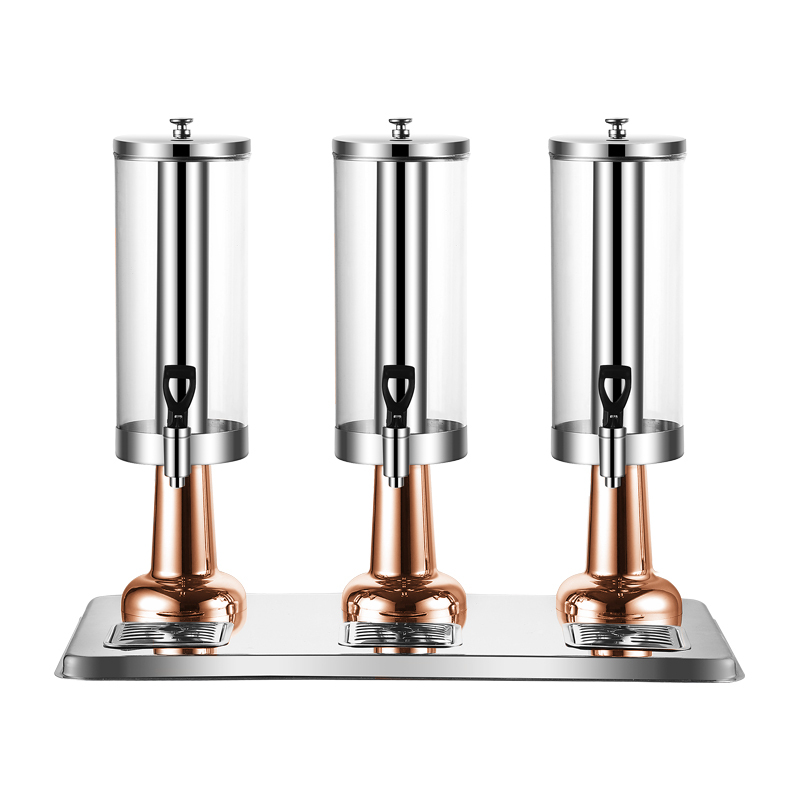 9L Triple Head Clear PC Beverage Dispenser, Commercial Buffet Beverage Server | Factory Wholesale & OEM Available