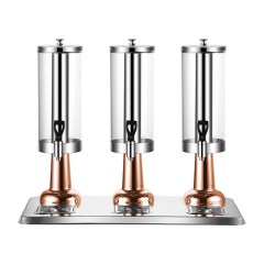 9L Triple Head Clear PC Beverage Dispenser, Commercial Buffet Beverage Server | Factory Wholesale & OEM Available