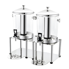 YT-JDA16 Korean Style 16L B Type Silver Double Tank Juice Dispenser, Commercial Buffet Beverage Server | Factory Wholesale & OEM Available