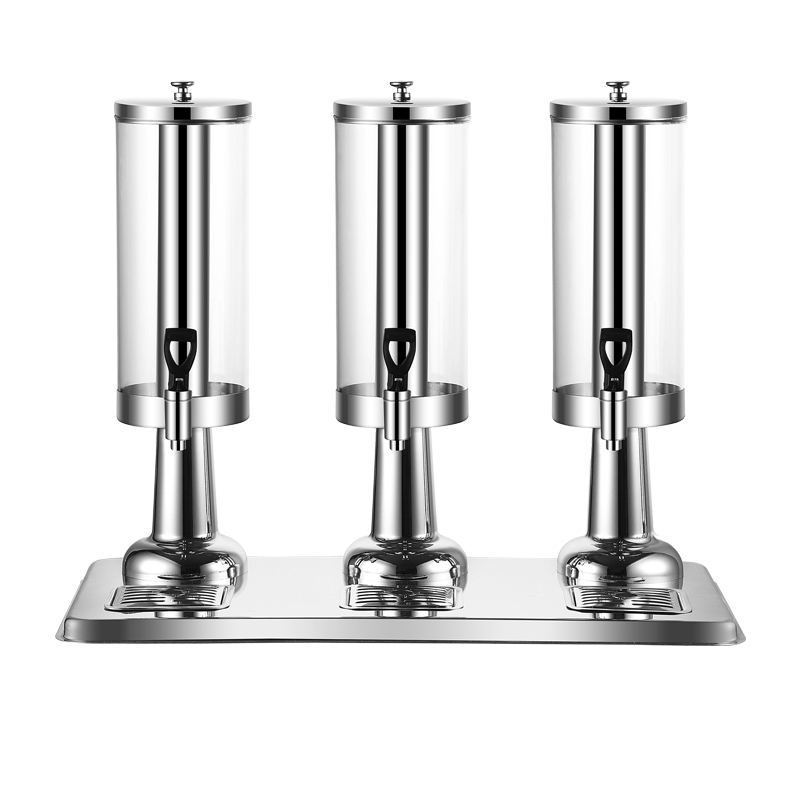 9L Triple Head Clear PC Beverage Dispenser, Commercial Buffet Beverage Server | Factory Wholesale & OEM Available