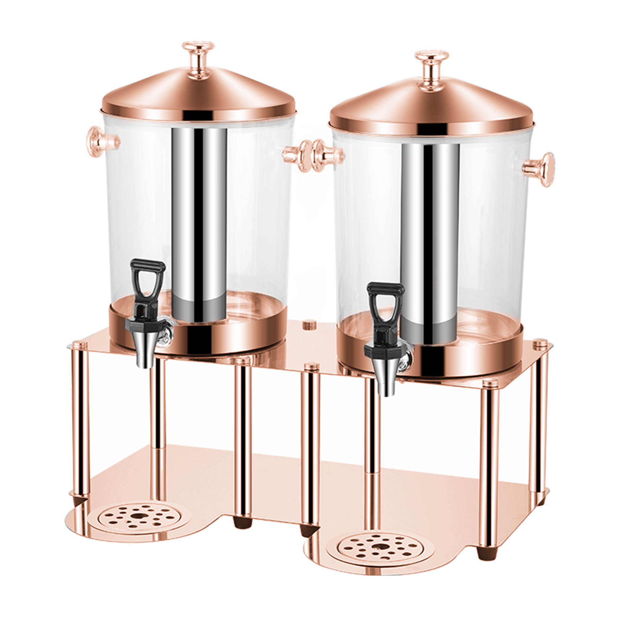 YT-JDA16 Korean Style 16L B Type Silver Double Tank Juice Dispenser, Commercial Buffet Beverage Server | Factory Wholesale & OEM Available