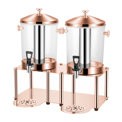 YT-JDA16 Korean Style 16L B Type Silver Double Tank Juice Dispenser, Commercial Buffet Beverage Server | Factory Wholesale & OEM Available