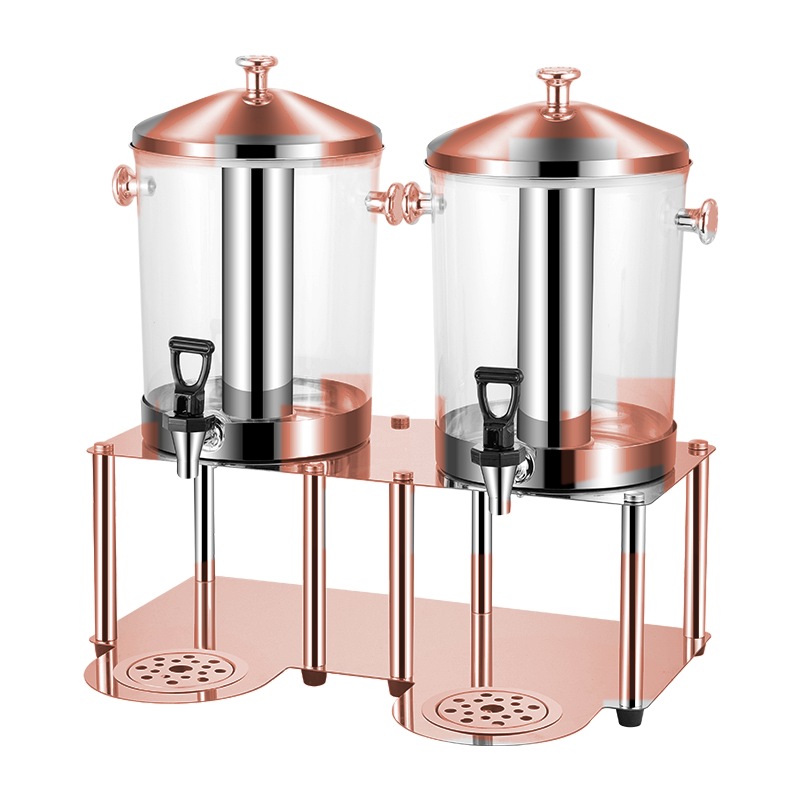 YT-JDA16 rose gold plated 16L double tank juice dispenser