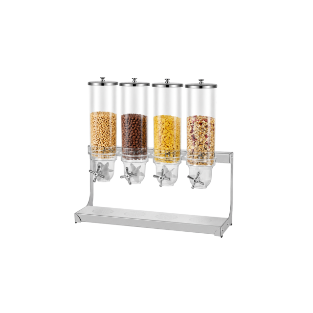 4 x 3.5L Stainless Steel Cereal Dispenser | Commercial Buffet Server - product view 1