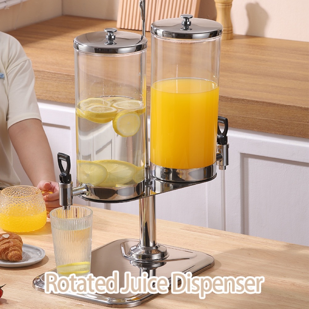Rotating Triple-Tank Cereal & Juice Dispenser | Commercial Buffet Server - product view 1