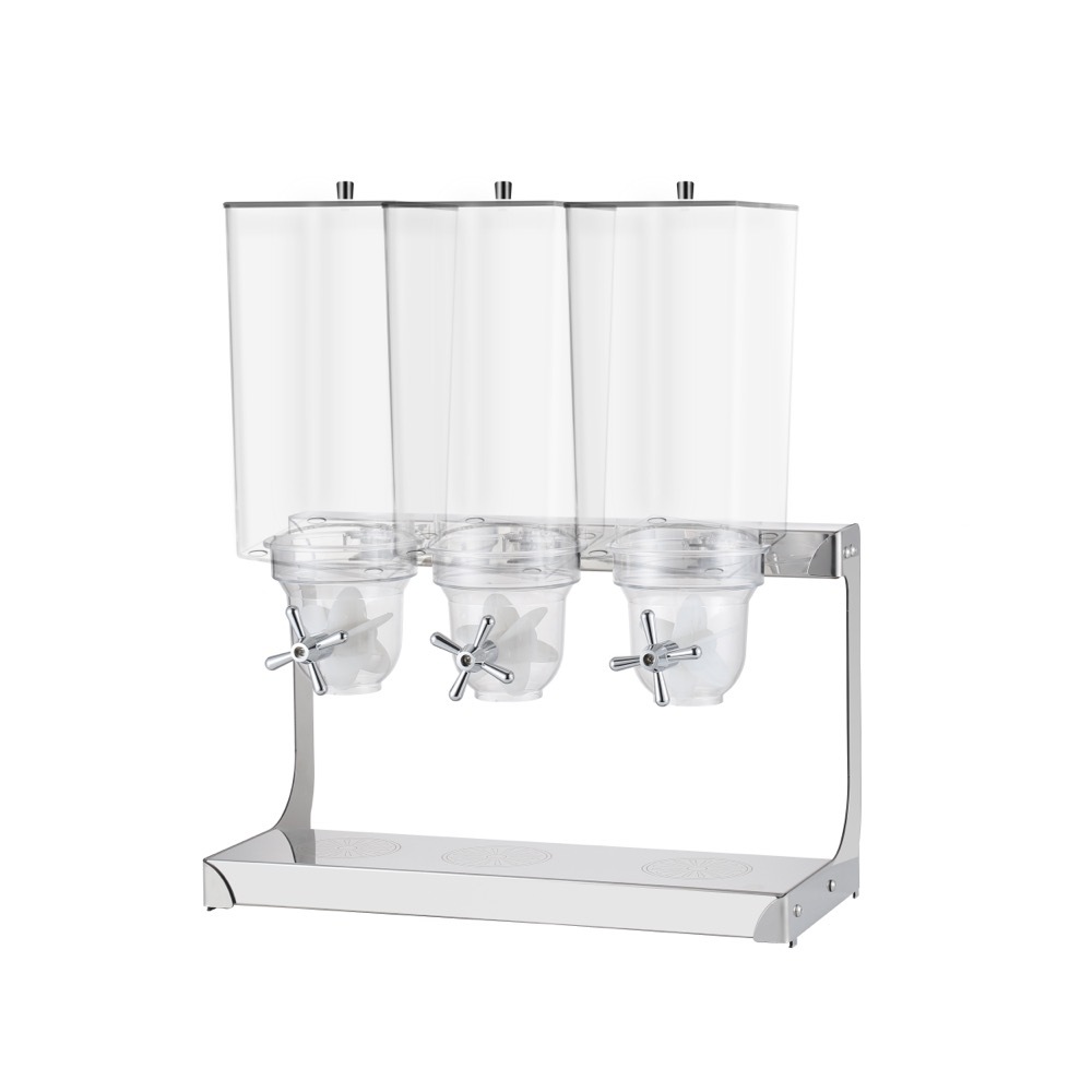 5L Square Stainless Steel Cereal Dispenser | Commercial Dry Food Server - product view 3