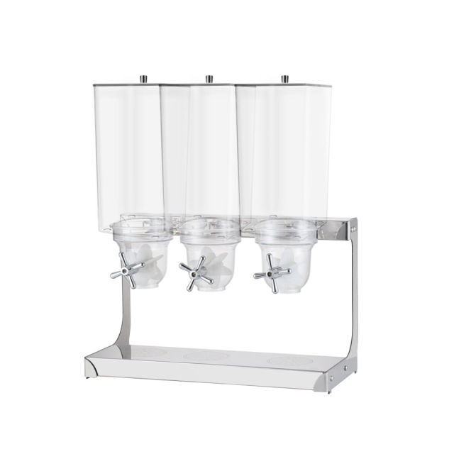 5L Square Stainless Steel Cereal Dispenser | Commercial Dry Food Server - product view 3