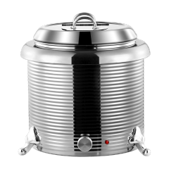 13L Stainless steel Ribbed Straight Body Electric Soup Warmer