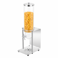 3.5L Round Single Cereal Dispenser with Stainless Steel Back Plate Stand