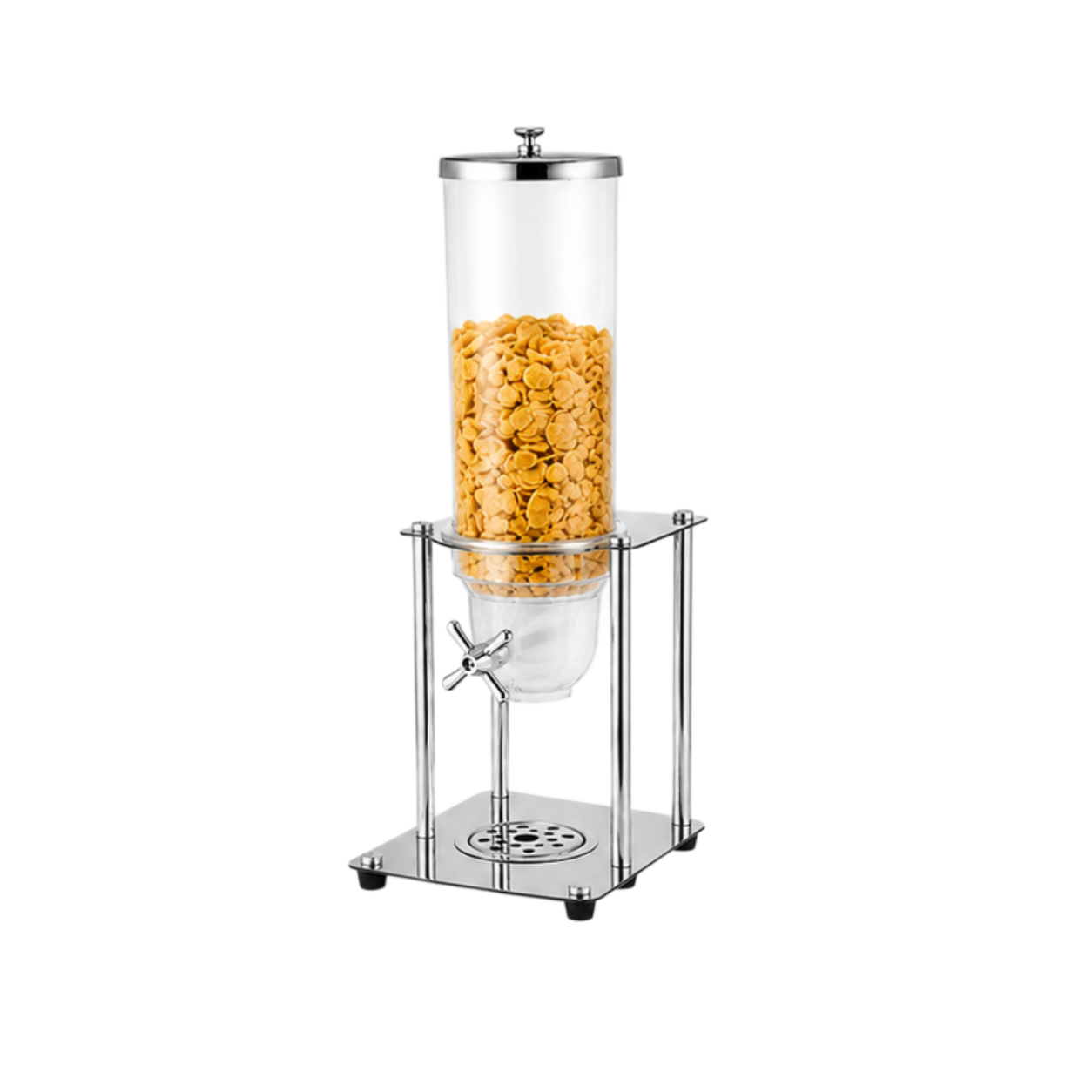 3.5L Round Single Cereal Dispenser with Stainless Steel Column Stand