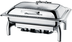 Rectangular Hydraulic Chafing Dish with Detachable Lid and Stand 9L