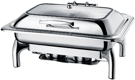 Rectangular Hydraulic Chafing Dish with Detachable Lid and Stand 9L