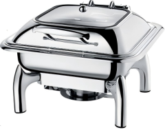 Square Hydraulic Chafing Dish with Detachable Lid and Stand 6L