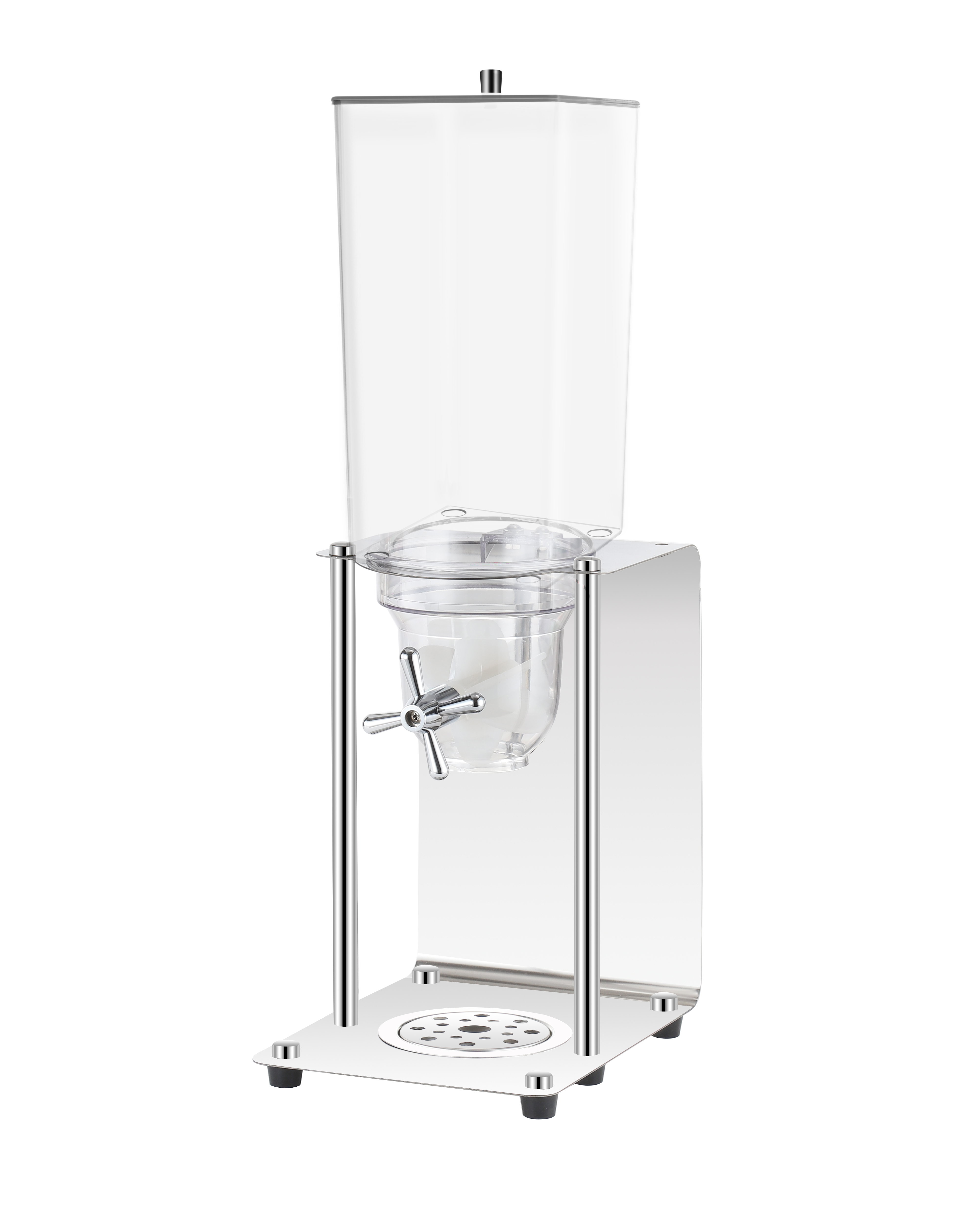 5L Square Single Cereal Dispenser with Stainless Steel Base