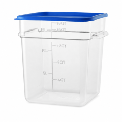 18QT / 18L Clear PC Food Storage Container Set with PE Lid and Embossed Graduation