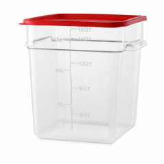 18QT / 18L Clear PC Food Storage Container Set with PE Lid and Embossed Graduation