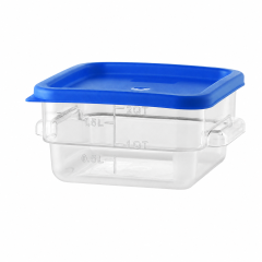 2QT / 2L Clear PC Food Storage Container Set with PE Lid and Embossed Graduation