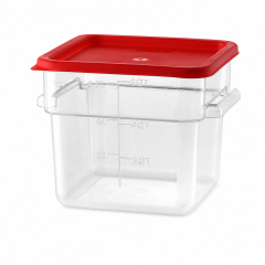 6QT / 6L Clear PC Food Storage Container Set with PE Lid and Embossed Graduation