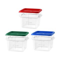 6QT / 6L Clear PC Food Storage Container Set with PE Lid and Embossed Graduation