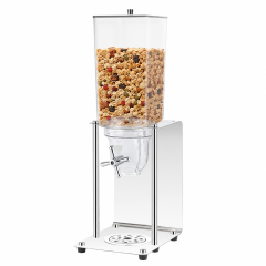5L Square Single Cereal Dispenser with Stainless Steel Base