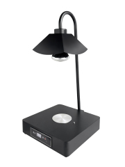 Double Side Tube Lotus Shade Food Heat Lamp with Heated Square Base Digital Control