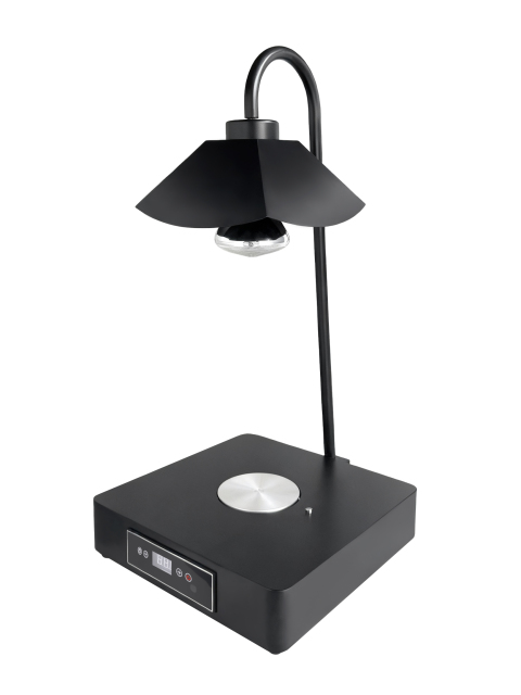 Single Side Tube Lotus Shade Food Heat Lamp with Heated Square Base Digital Control