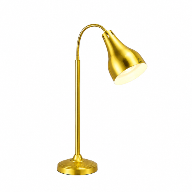Single Head Straight Arm Food Heat Lamp with Freestanding Base