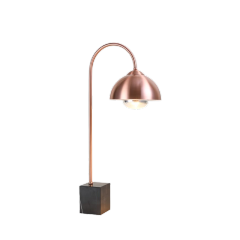 Single Head Semi-Round Shade Food Heat Lamp with Marble Base