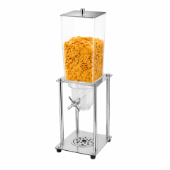 5L Square Single Cereal Dispenser with Stainless Steel Base