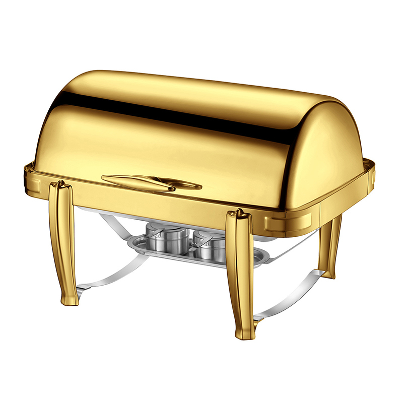 YT-723-C 9L Rectangular Roll Top Chafing Dish