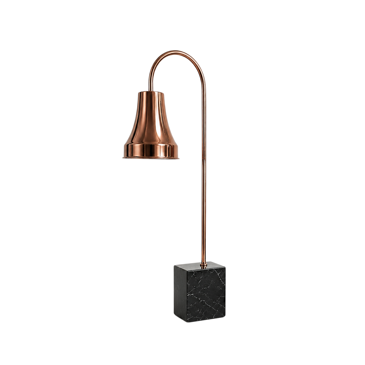 Single Head Curved Shade Food Heat Lamp with Marble Base