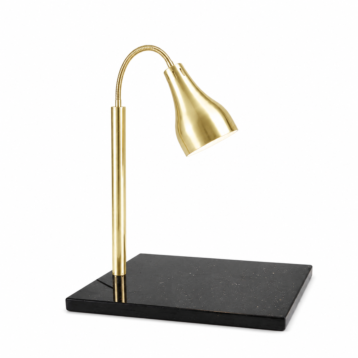 Single Head Straight Arm Food Heat Lamp with Marble Base