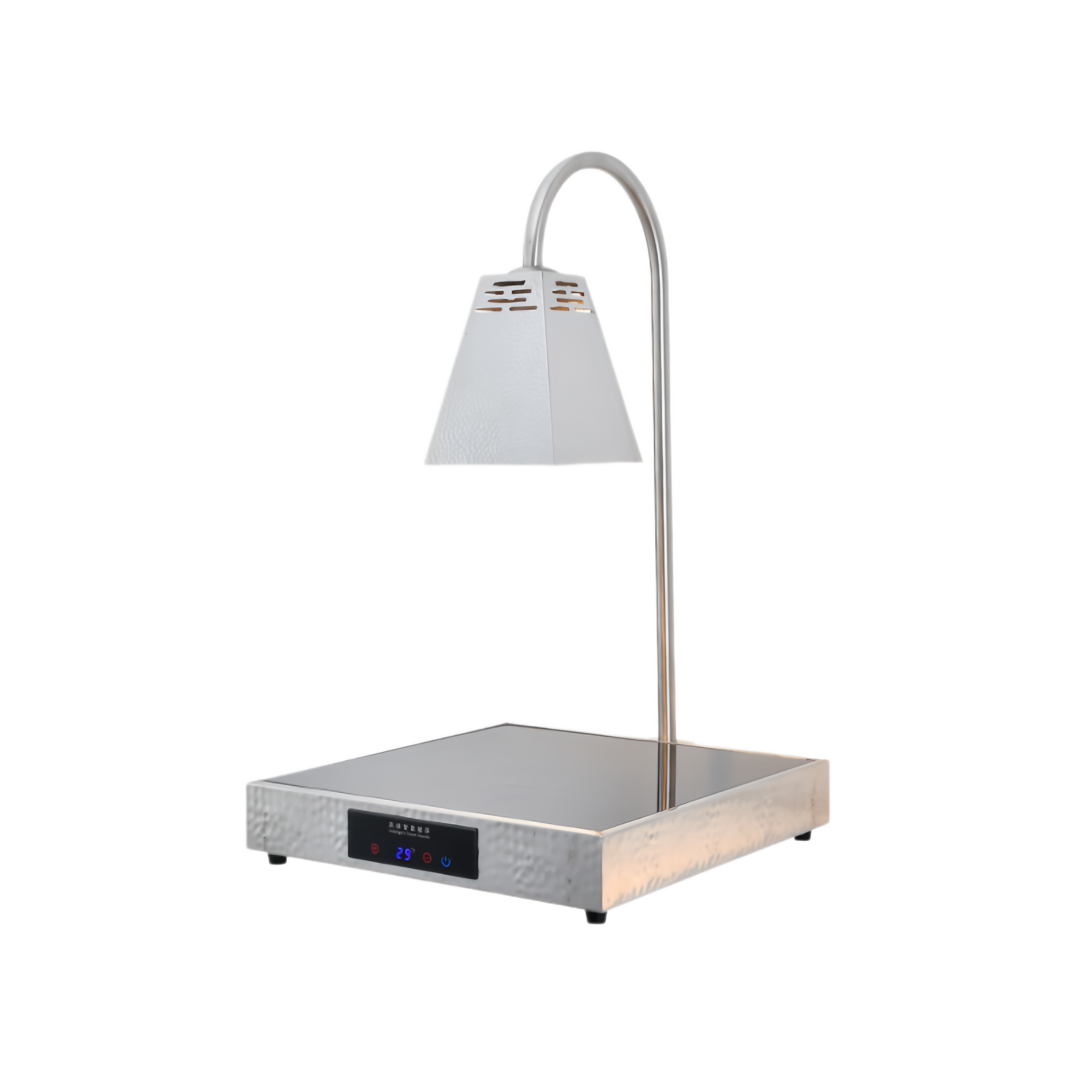 Single Head Square Shade Food Heat Lamp with Heated Square Base Digital Control