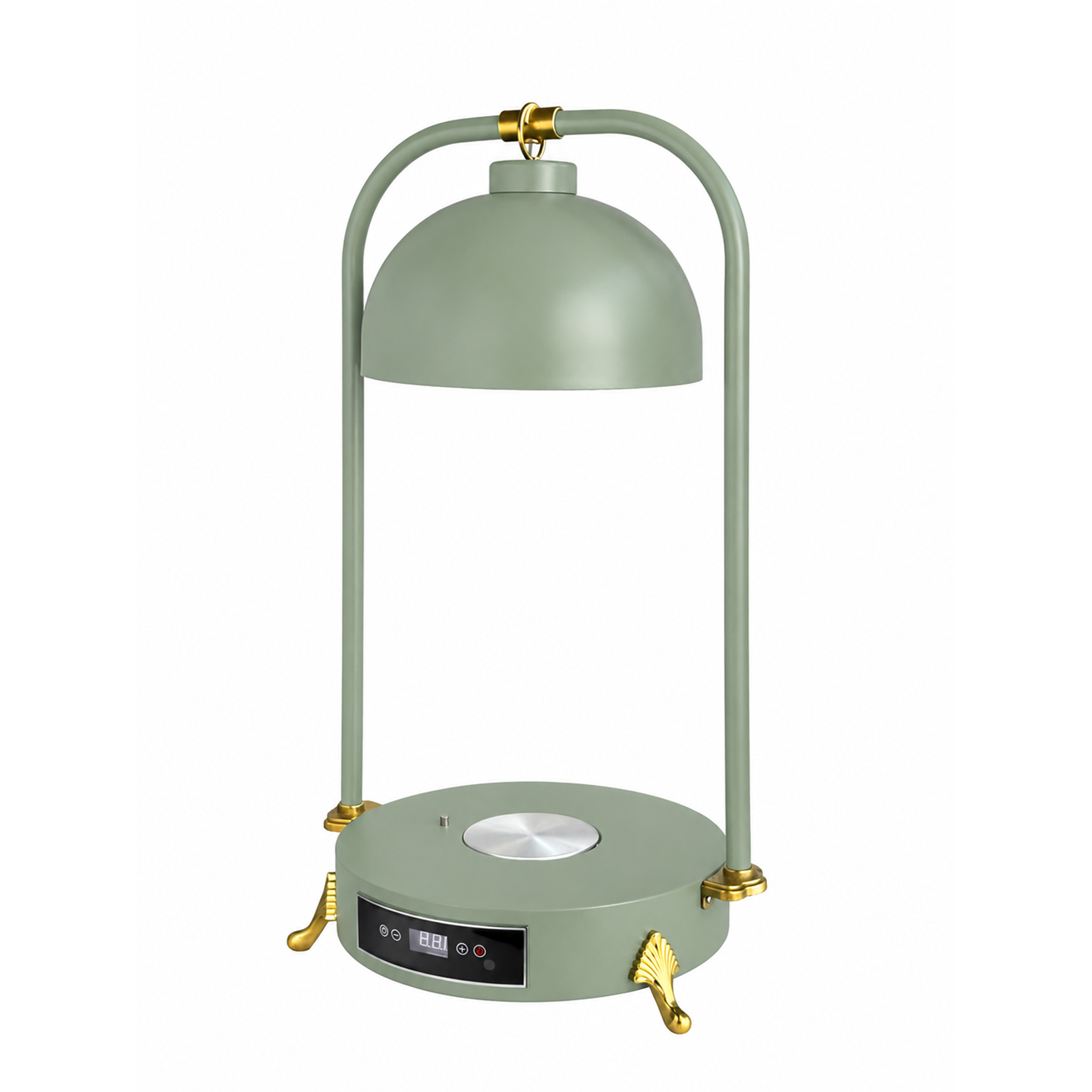 Double Side Tube Round Shade Food Heat Lamp with Heated Round Base Digital Control