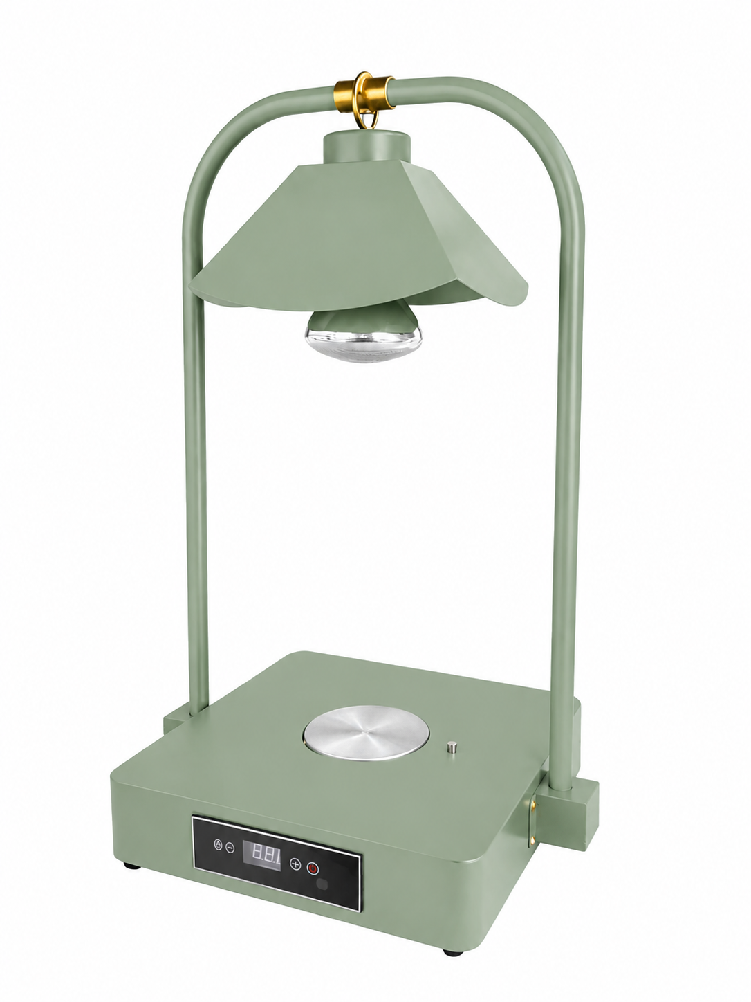Double Side Tube Lotus Shade Food Heat Lamp with Heated Square Base Digital Control