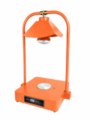 Double Side Tube Lotus Shade Food Heat Lamp with Heated Square Base Digital Control