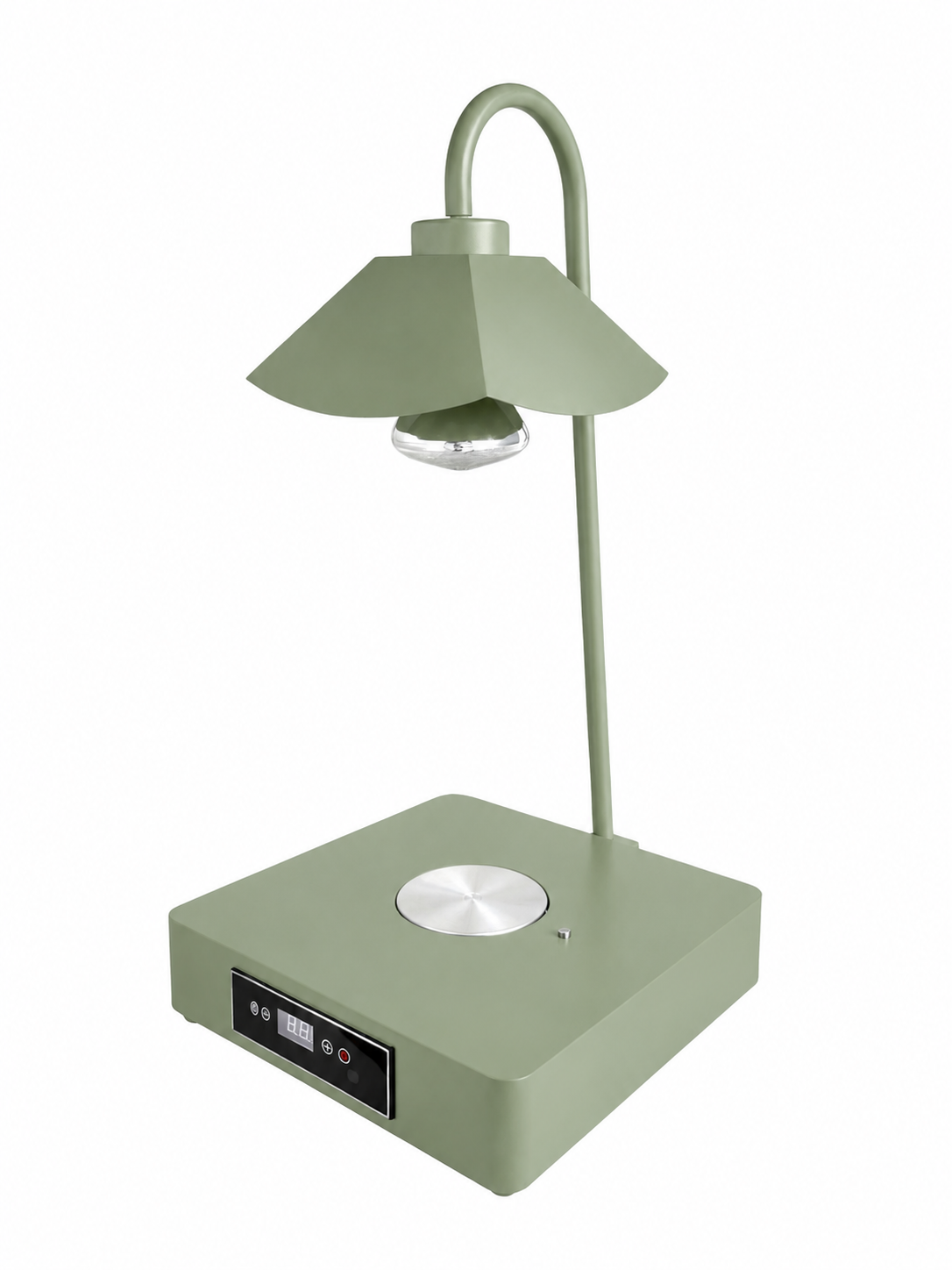 Single Side Tube Lotus Shade Food Heat Lamp with Heated Square Base Digital Control