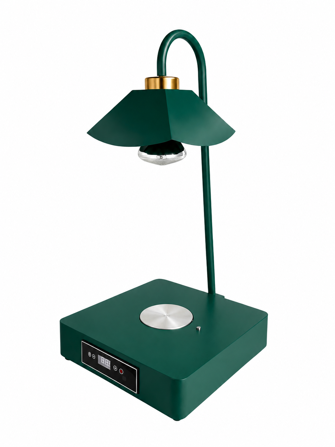 Single Side Tube Lotus Shade Food Heat Lamp with Heated Square Base Digital Control