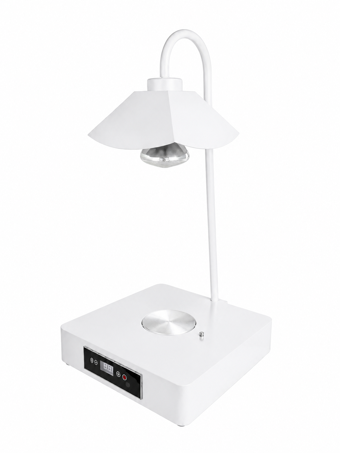 Single Side Tube Lotus Shade Food Heat Lamp with Heated Square Base Digital Control