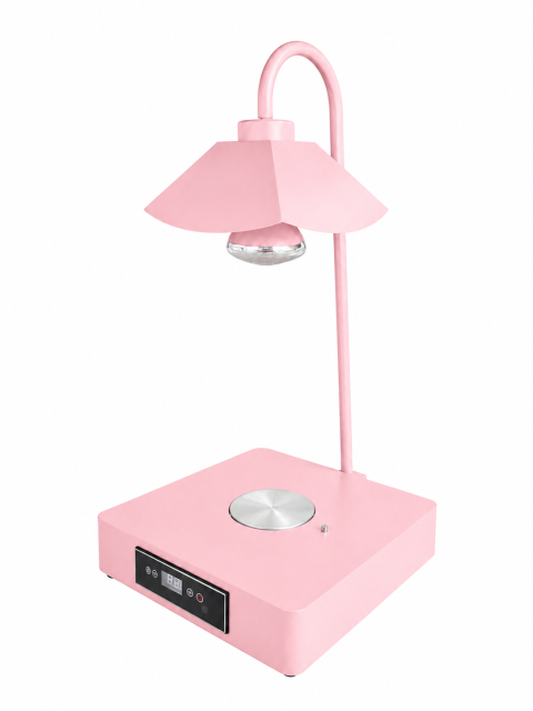 Single Side Tube Lotus Shade Food Heat Lamp with Heated Square Base Digital Control
