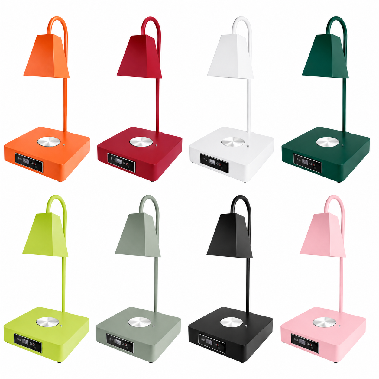 Single Side Tube Square Shade Food Heat Lamp with Heated Square Base Digital Control