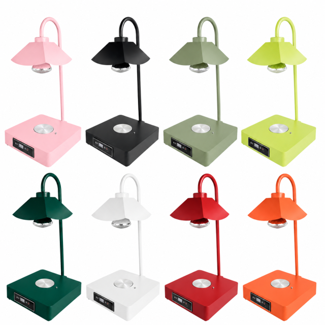 Single Side Tube Lotus Shade Food Heat Lamp with Heated Square Base Digital Control
