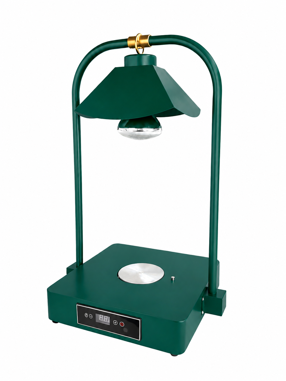 Double Side Tube Lotus Shade Food Heat Lamp with Heated Square Base Digital Control