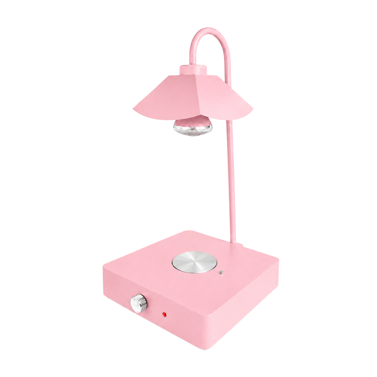 Single Side Tube Lotus Shade Food Heat Lamp with Heated Square Base Mechanical Control