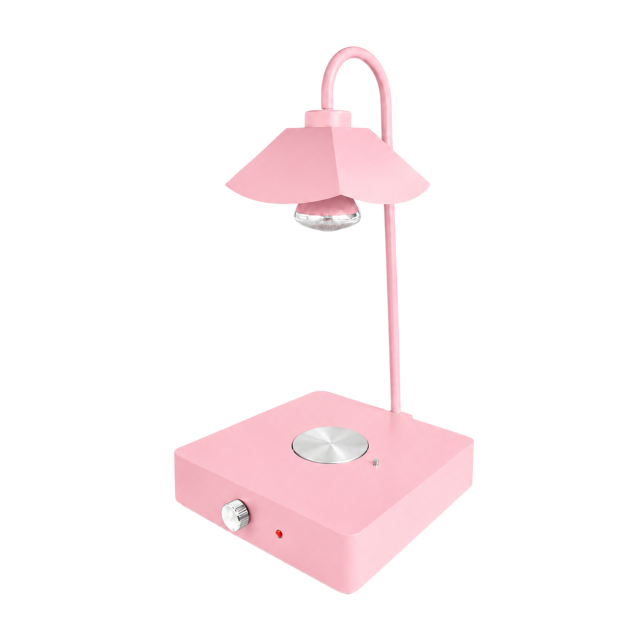 Double Side Tube Lotus Shade Food Heat Lamp with Heated Square Base Mechanical Control
