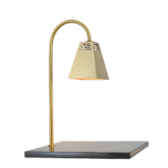 Single Head Square Shade Food Heat Lamp with Marble Base