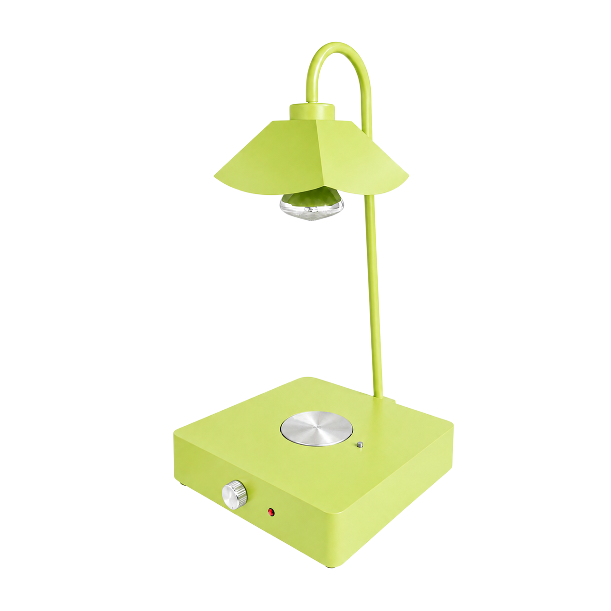 Single Side Tube Lotus Shade Food Heat Lamp with Heated Square Base Mechanical Control