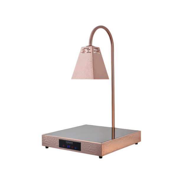 Single Head Square Shade Food Heat Lamp with Heated Square Base Digital Control