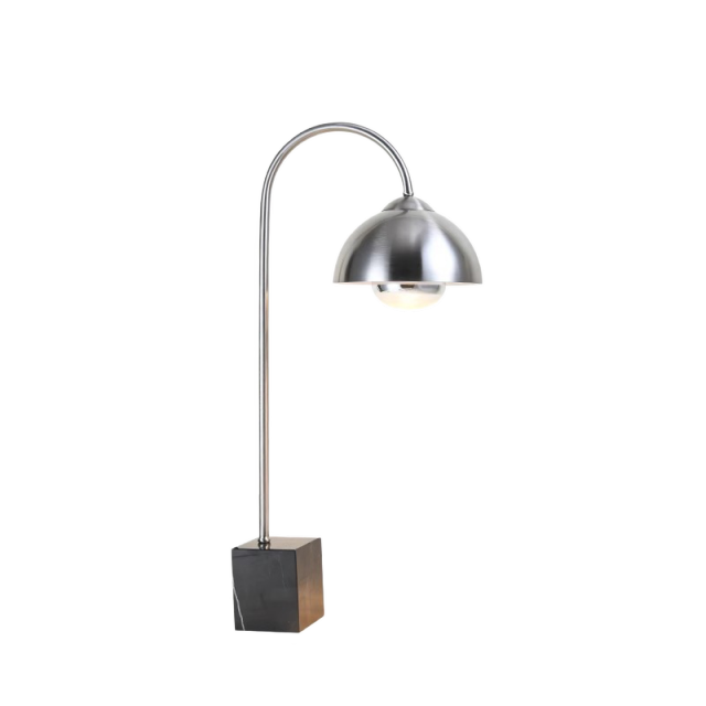 Single Head Semi-Round Shade Food Heat Lamp with Marble Base
